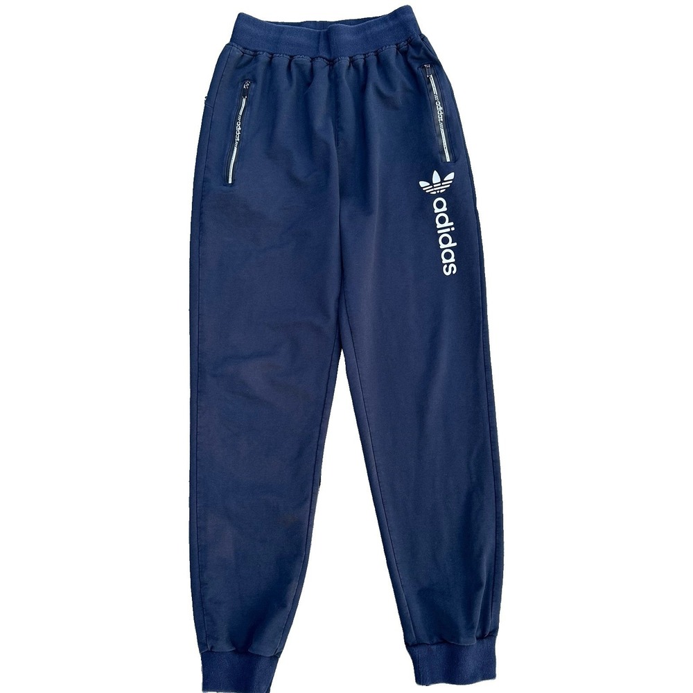 Adidas  Pants Youth medium Navy Jogger Logo Spell Out Leasure Wear